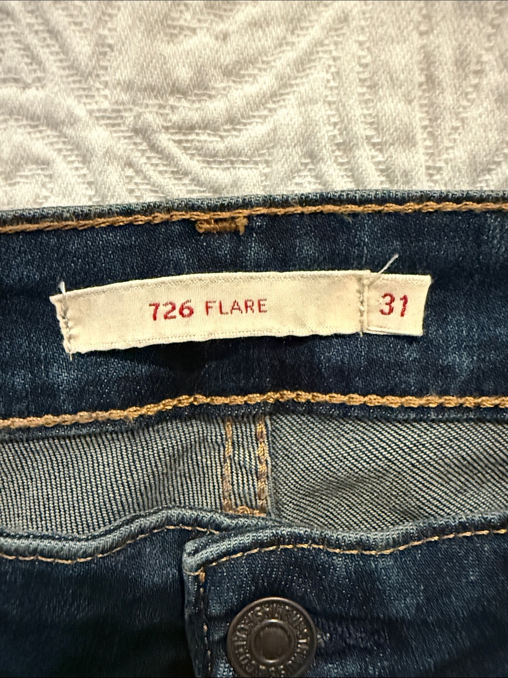 Levi's Dark Blue Flare Jeans - Stretch Denim - Picture 2 of 4